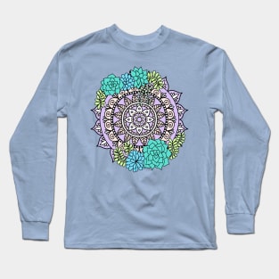 Succulent Mandala Long Sleeve T-Shirt